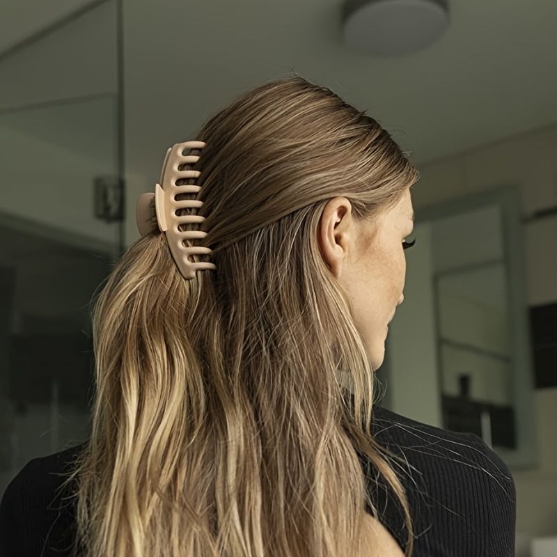 Matt Big Hair Claw Clips-stora Hårspännen För Tjockt Hår Halkfritt Starkt Grepp Hårstyling Accessoarer Neutrala Hårklor För Kvinnor Tjejer 4st