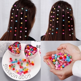 Mini Hårklämmor Rainbow Beads Clip För Barn Flickor Kvinnor Små Färgglada Käkklämmor I Plast Mode Hårtillbehör För