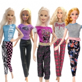 Mode Daily Casual Sport Top Blus Kjol Byxor Klänning För Barbie Doll Shop Tillbehör