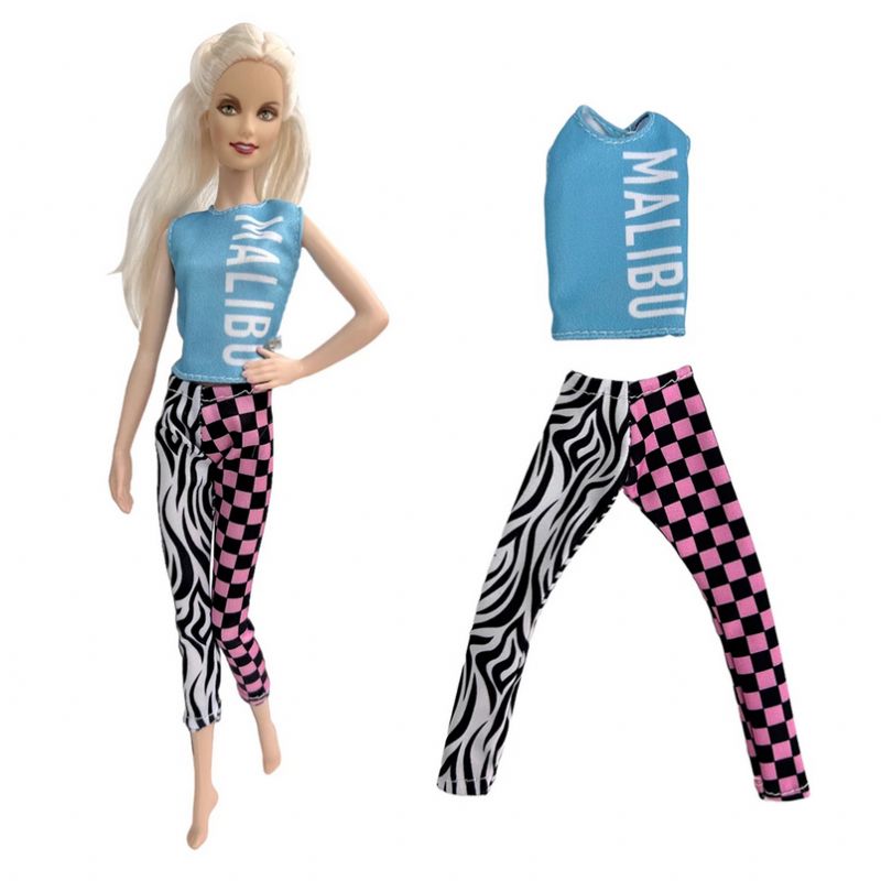 Mode Daily Casual Sport Top Blus Kjol Byxor Klänning För Barbie Doll Shop Tillbehör