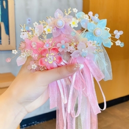 Streamer För Barn Håraccessoarer Antika Blomma Hårnålar Flickor Princess Accessoarer Barns Bebis Hårnål Huvudbonader