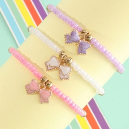 3st Flickor Beaded Armband Rosett Hängen Dekor Barnpresenter