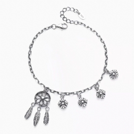 925 Sterling Silver Dream Catcher Hänge Armband Berlocker Smycken Present Födelsedagspresenter För Kvinnor Fru Flickor Henne