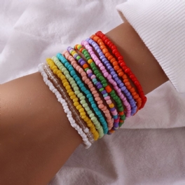 Boho Sead Beads Beaded Stretch Armband Berlocker Smycken Present Födelsedagspresenter För Kvinnor Fru Flickor Henne