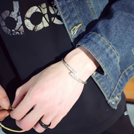 Guld / Silver / Svart Klassisk Legering Manschett Armband För Män Pojkar