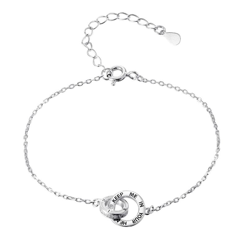 Isyou 925 Silver Exklusivt Romanskt Par Armband Smycken Present Födelsedagspresenter För Kvinnor Mamma Fru Flickor Henne
