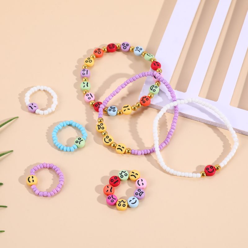 Makersland Barns Ansiktsuttryck Clay Beads Armband