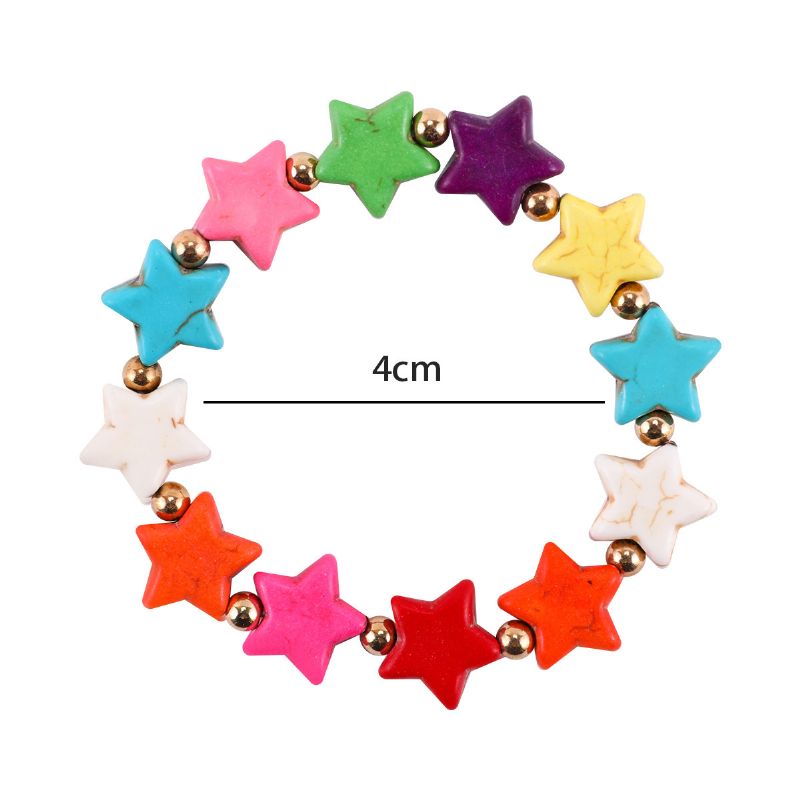 Makersland Flickor Colorful Star Butterfly Armband