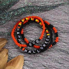 Makersland Halloween Alphabet Beaded Stretchy Armband