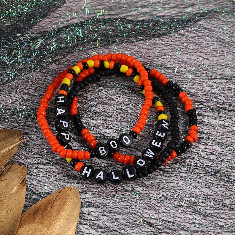 Makersland Halloween Alphabet Beaded Stretchy Armband