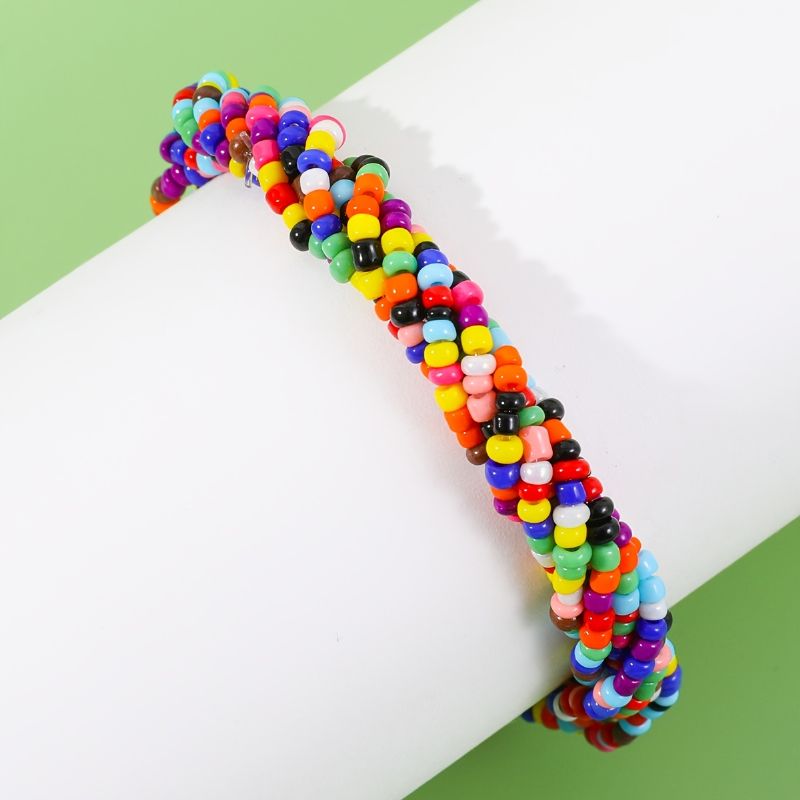Makersland Teen Barns Armband Färgglada Rice Pärlor För Vardagsbruk Julsmycken Gåvor