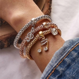 Strasssmycken Konstgjorda Kristallarmband Armband Smycken För Flickor Kvinnor