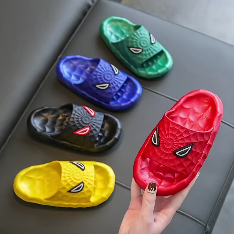 Flickor Casual Söt Tecknad Pvc Slip On Tofflor Röda