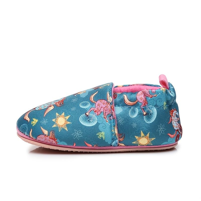 Infant Bebis Pojkar Tofflor Mjuksulor Slip-on Inomhus Utomhus Loafers