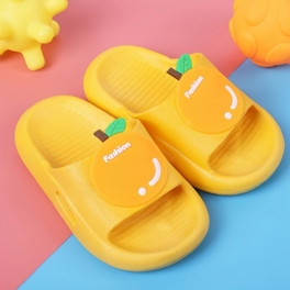 Småbarn Barn Flickor Sandaler Orange Frukt Mönster Hem Tofflor Open Toe