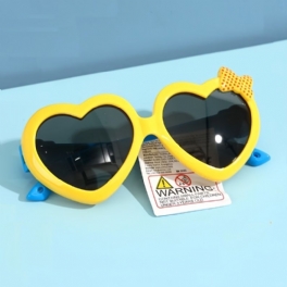Barns Flickor Solglasögon Uv-skydd Hjärtformade Rosett Decor Solskyddsglasögon