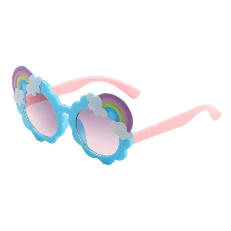 Barns Rainbow Rund Ram Solglasögon Uv-skydd Solskyddsglasögon För Flickor Pojkar