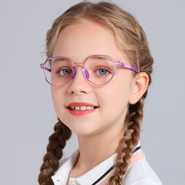 Barns Ultralätt Polygonal Tr90 Platt Glasögonbåge För Pojkar Flickor