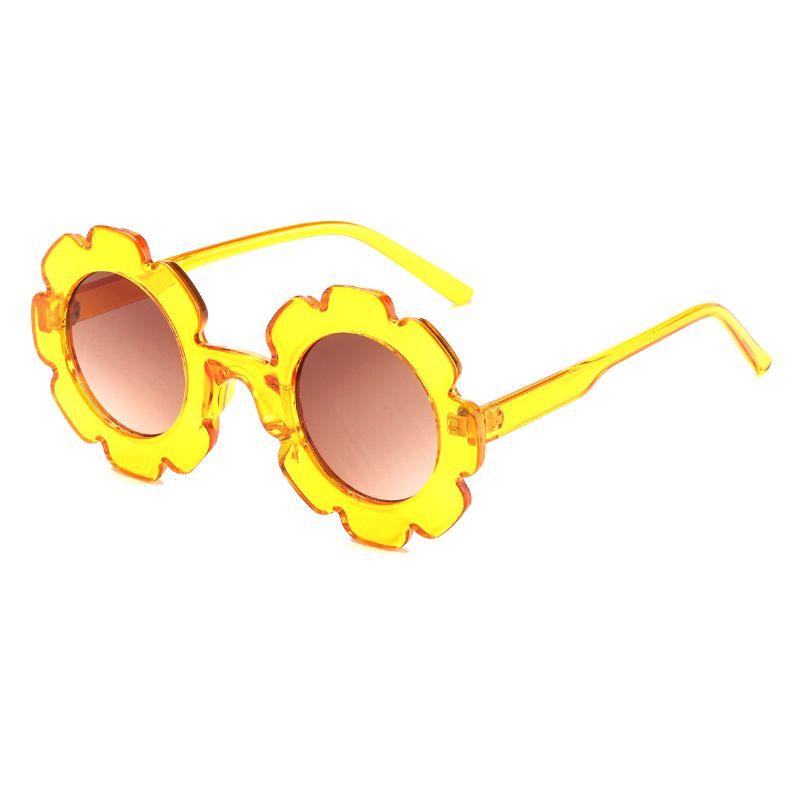 Flickor Söta Solrosformade Solglasögon Uv-skydd Dekorativa Tillbehör
