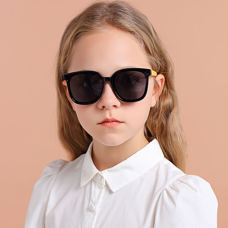 Flickor Vintage Polariserade Solglasögon Uv-skydd Fyrkantiga Söta För Utomhusvandring Resor