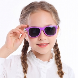 Söta Polariserade Silikonsolglasögon För Tjejer Vindtäta Uv-skyddsglasögon För Utomhusresor