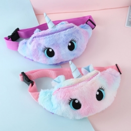 Flickor Söt Cartoon Plysch Unicorn Midjeväska Justerbar Crossbody-väska För Festtillbehör