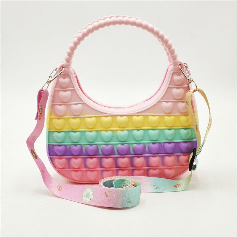 Flickor Söt Unicorn Zipper Messenger Bag Axelväska Myntväska Handväska Barnpresent