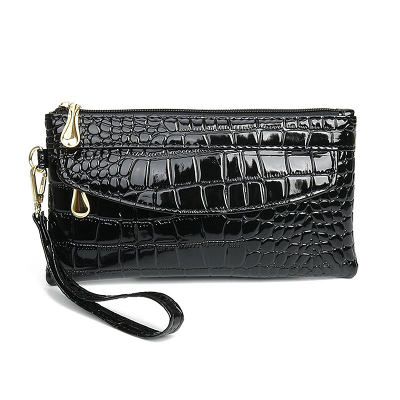 Kvinnors Konstläder Morden Clutch Flicktelefon Myntväska Casual Baguette Bag