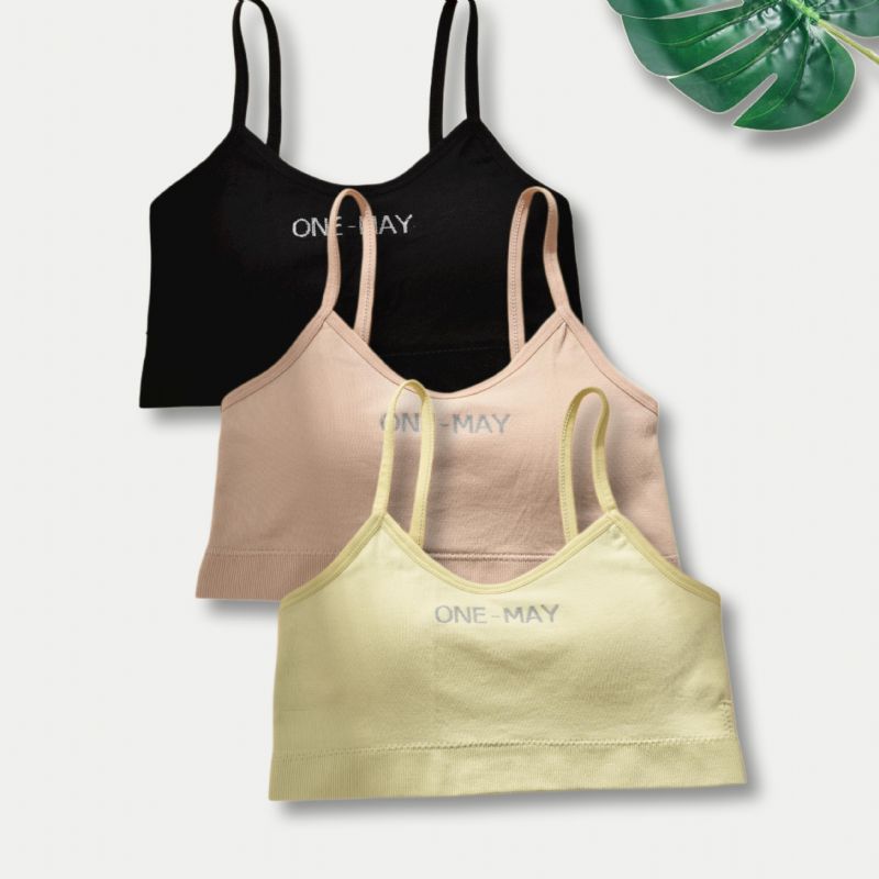 3st Flickor Soft Sports Bh Comfort Camisole Väst Med Avtagbar Kudde