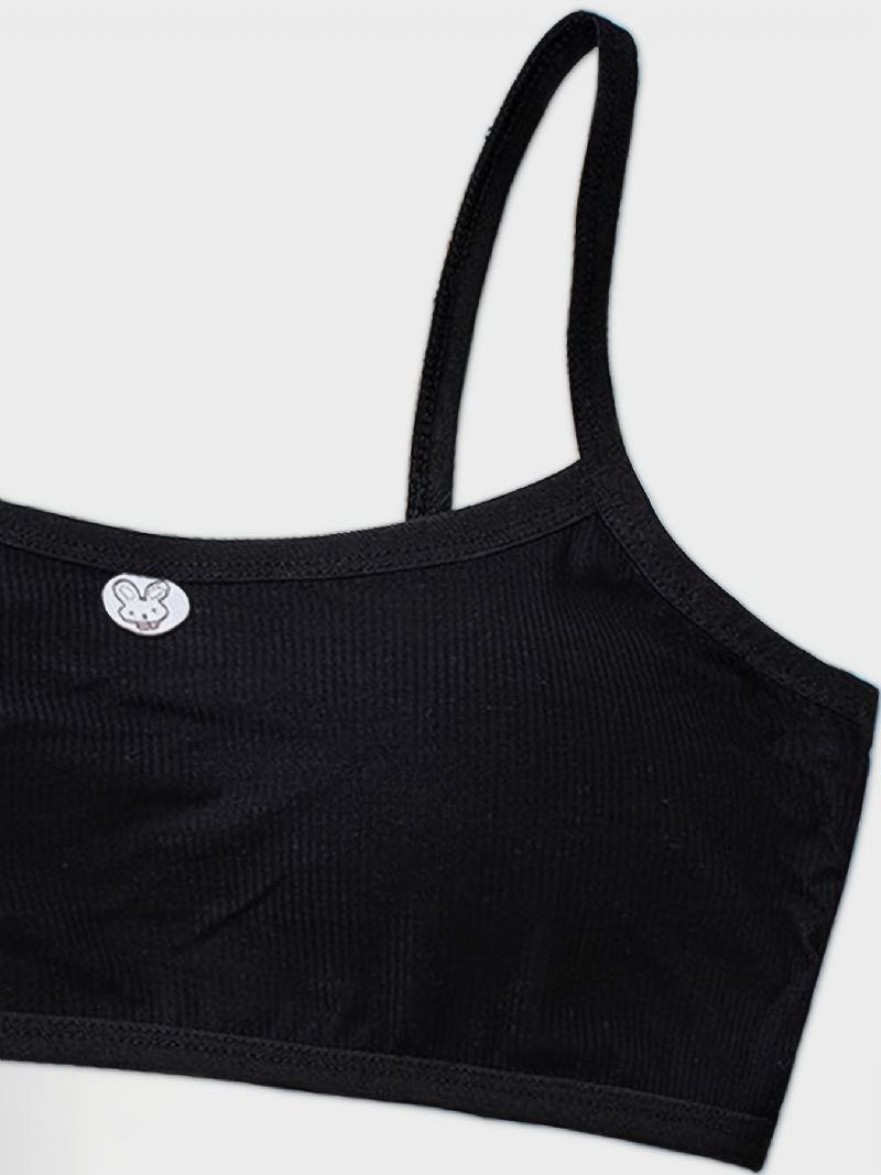 3st Teen Flickor Casual Söt Underkläder Väst Solid Camisole Med Spaghetti Remmar