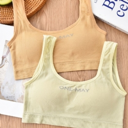 Mjuk Sportbh För Tjejer Stretch Camisole-väst Med Avtagbar Kudde