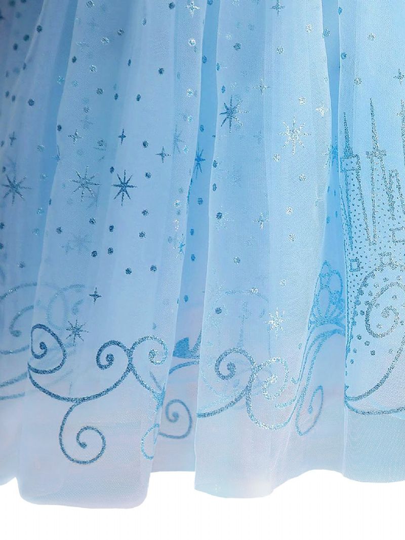 9st Julklänning Barn Prinsessklänning Kronhalsband Ring Smyckesset