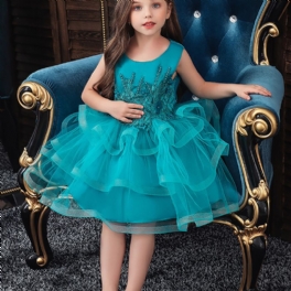 Ärmlös Puffig Prinsessklänning För Barn