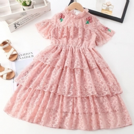 Barn Flickor Princess Dress Spring Cake Skirt Long Daily