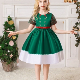 Festklänning Med Jultema För Flickor