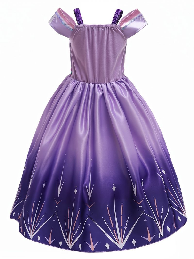 Flickor Elegant Princess Dress Costume For Performance Formella Tillfällen Lila