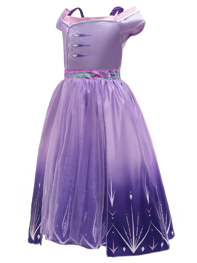 Flickor Elegant Princess Dress Costume For Performance Formella Tillfällen Lila