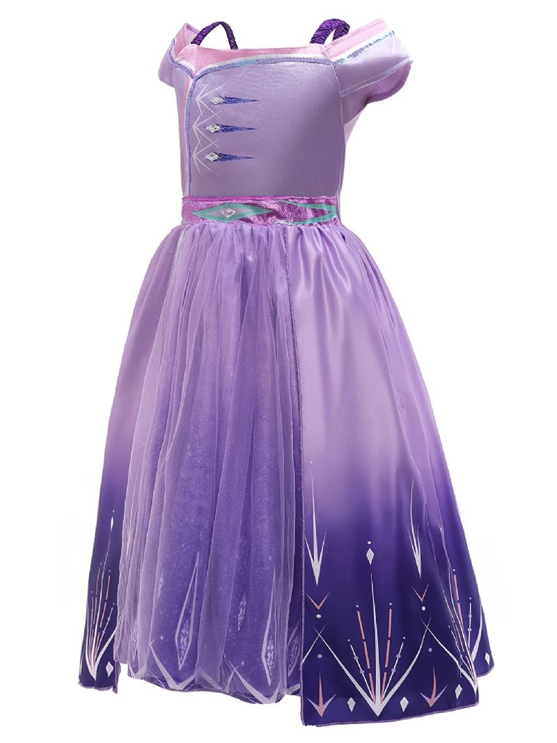 Flickor Elegant Princess Dress Costume For Performance Formella Tillfällen Lila