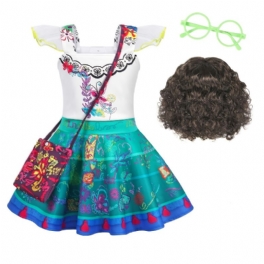 Flickor Princess Dress Up Up Födelsedagsfest Jul Cosplay Outfit Accessoarer Ingår Set Barnkläder