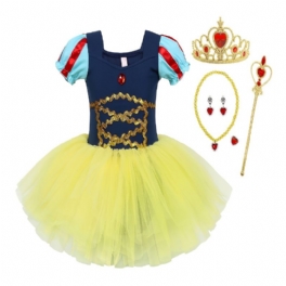 Flickor Prinsessan Tutu Klänning Balett Dansklänning Kostym Klä Upp Födelsedagsfest Jul Cosplay Outfit Tillbehör Ingår Set