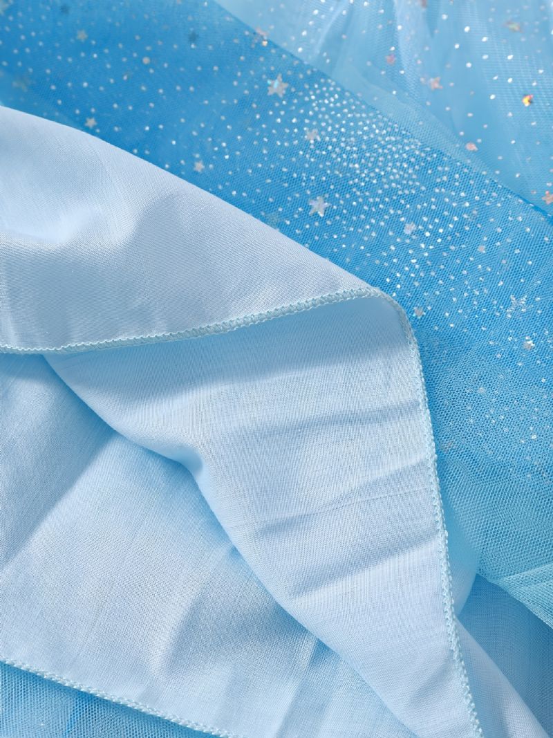 Flickor Prinsessklänning Långärmad Tyll Paljett Gradient Färg Tutu Klänning Prestandaklänning Cosplay Outfit Klä Upp Till Kvällen Födelsedagsfest Barnkläder