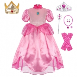 Flickor Rosa Prinsessklänning För Fest Cosplay Kostym