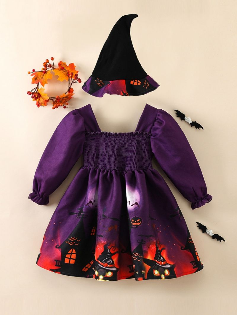 Halloween Häxa Festklänning För Flickor