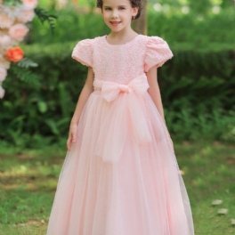 Nya Bebis Flickor Christmas Flower Princess Party Dress