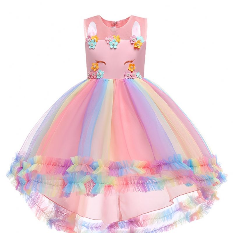 Unicorn Flickor Princess Dress