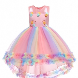 Unicorn Flickor Princess Dress
