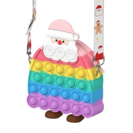 Pop Väska 2 I 1 Poppet Christmas Fidget Toy Med Justerbar Axelremslängd För Pojkar Flickor Födelsedag Julklappar
