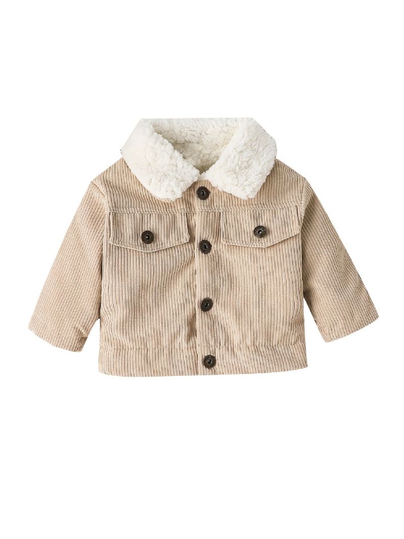 Bebis Pojkar Flickor Fleece Termojacka Ytterkläder För Vinter Bebiskläder