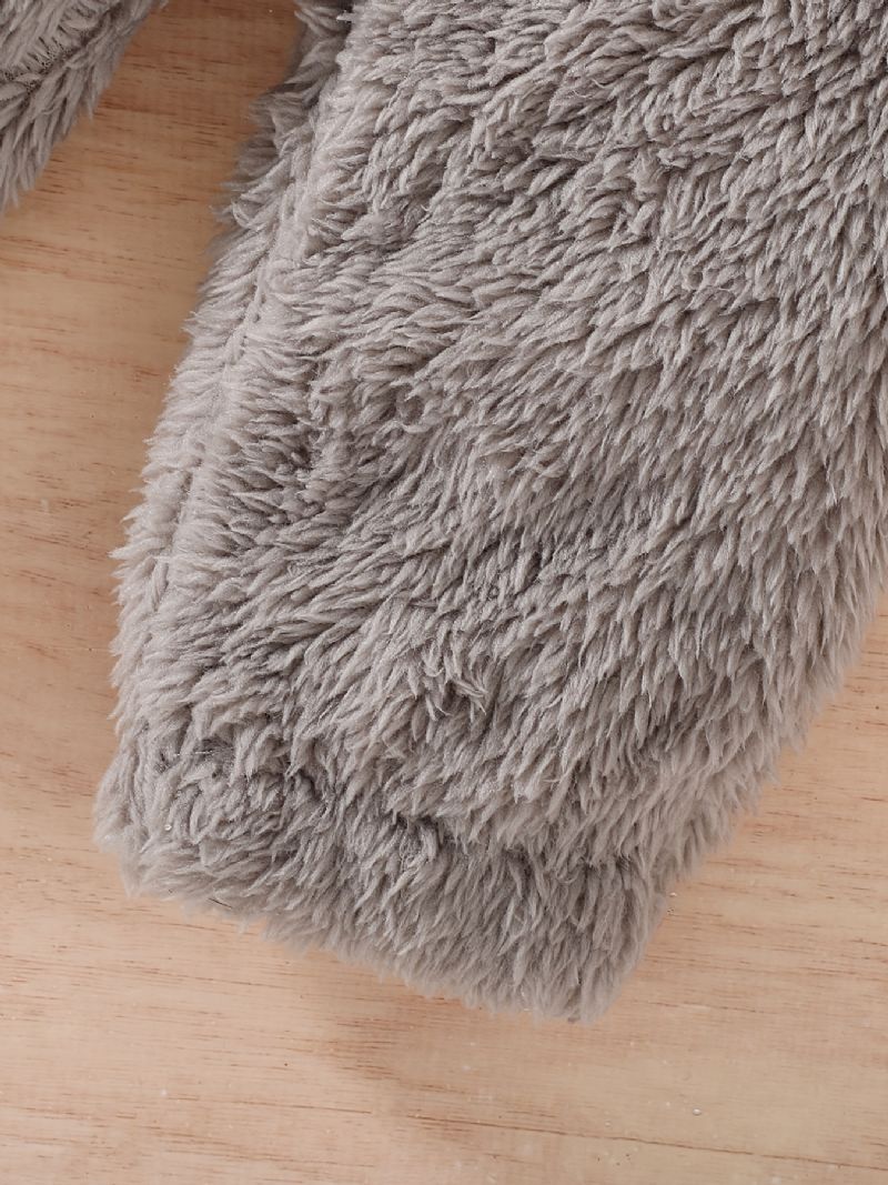 Bebis Pojkar Flickor Fleece Zipper Jacka + Matchande Byxor Set För Vinter Kläder