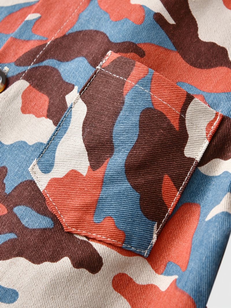 Camouflageskjortor För Barn Camouflagejacka Casual Toppar